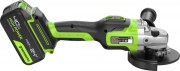 Угловая шлифовальная машина Greenworks GD24AG бесщеточная 24V / 3200207CUB (с АКБ 4Ач и ЗУ)