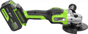 Угловая шлифовальная машина Greenworks GD24AG бесщеточная 24V / 3200207CUG (с АКБ 5Ач и ЗУ)