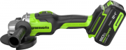 Угловая шлифовальная машина Greenworks GD24AG бесщеточная 24V / 3200207CUG (с АКБ 5Ач и ЗУ)