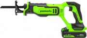 Сабельная пила Greenworks GPT-BLRS-1 бесщеточная 24V / 1200607CUA (с АКБ 2Ач и ЗУ)