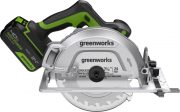 Дисковая пила Greenworks GD24CS бесщеточная 24V / 1500907CUB (с АКБ 4Ач и ЗУ)