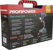 Дрель-шуруповерт Profipower MKBL-20B (с 2-мя АКБ, кейс)