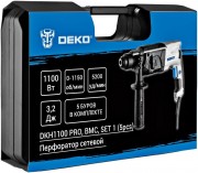 Перфоратор Deko DKH1100 PRO 081-1048 (оснастка, кейс)