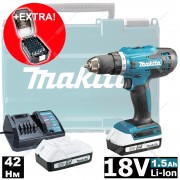 Дрель-шуруповерт аккумуляторная Makita DF488DWE Дрель-шуруповерт аккумуляторная Makita DF488DWE