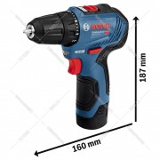 Дрель-шуруповерт аккумуляторная BOSCH GSR 12V-30 Professional (06019G9000) Дрель-шуруповерт аккумуляторная BOSCH GSR 12V-30 Professional (06019G9000)