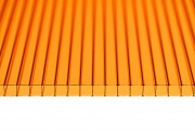 Сотовый поликарбонат 8мм оранжевый POLYNEX