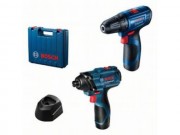 Дрель-шуруповерт аккумуляторная BOSCH GSR 120-LI + гайковерт GDR 120-LI (06019G8023)