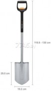 Лопата штыковая FISKARS Xact телескопическая закругленная (1066732)