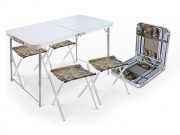 Набор складной стол влагостойкий и 4 стула, NIKA ССТ-К2