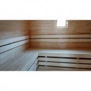 Баня квадро-бочка ComfortProm 2 метра с печным узлом + козырек