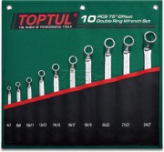 Набор ключей накидных 75° 10 предметов TOPTUL (GRAI1001)