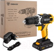 Аккумуляторная дрель-шуруповерт Deko DKCD20FU-Li / 063-4102 Аккумуляторная дрель-шуруповерт Deko DKCD20FU-Li / 063-4102