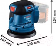 Профессиональная эксцентриковая шлифмашина Bosch GEX 185-LI Professional (0.601.3A5.020)