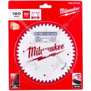 Пильный диск 160х2,2х20 мм Z48 Milwaukee (4932471291)