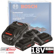 Аккумулятор ProCORE18V 4.0 Ah (3 шт) + зарядное GAL 1880 CV BOSCH (0615990N2G)