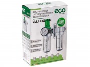 Фильтр воздушный ECO AU-02-14 с регулятором давления и маслораспылителем Фильтр воздушный ECO AU-02-14 с регулятором давления и маслораспылителем